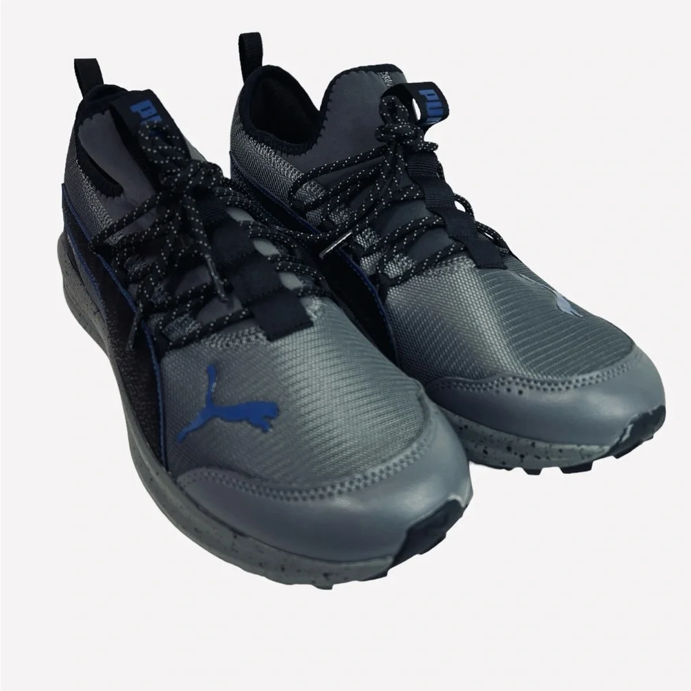 Puma Transport Trail Speck 377846 01 Gray Mesh Athletic Shoes Mens Size 12 - Picture 3 of 10
